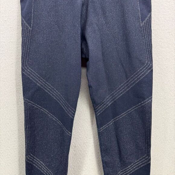 Athleta Womens Navy Blue Tight Sparkle Seamless Legging Size Large - Picture 8 of 11